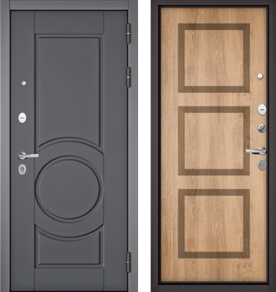 Входная дверь МАСТИНО TRUST MASS 6 Оскуро / 192 Дуб шале натуральный