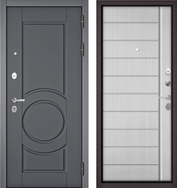 Входная дверь МАСТИНО TRUST MASS 6 Оскуро / 136 Белый ларче