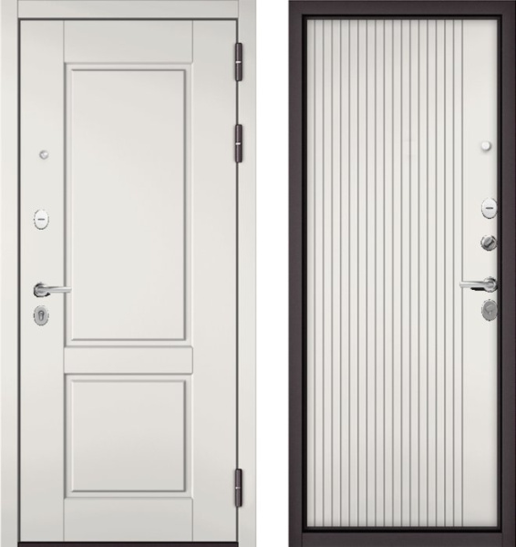 Входная дверь МАСТИНО TRUST MASS 1 Белый матовый / 161 Белый матовый Белый софт