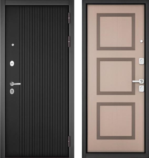 Входная дверь МАСТИНО TRUST MASS 132 Графит софт / 192 Дуб кофейный матовый