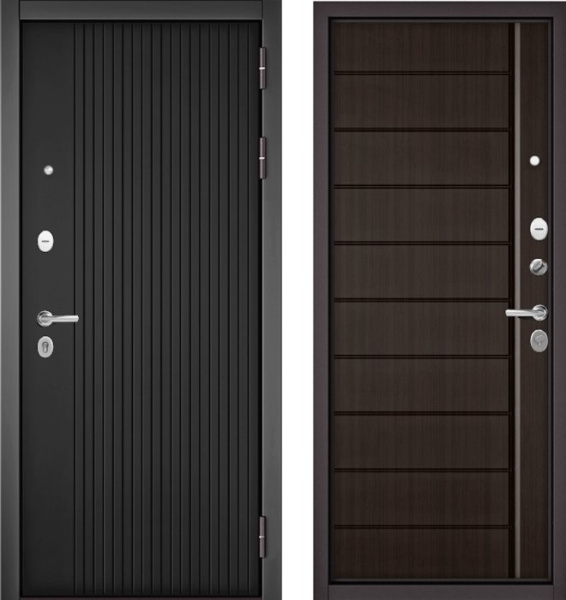 Входная дверь МАСТИНО TRUST MASS 132 Графит софт / 136 Шоколад ларче