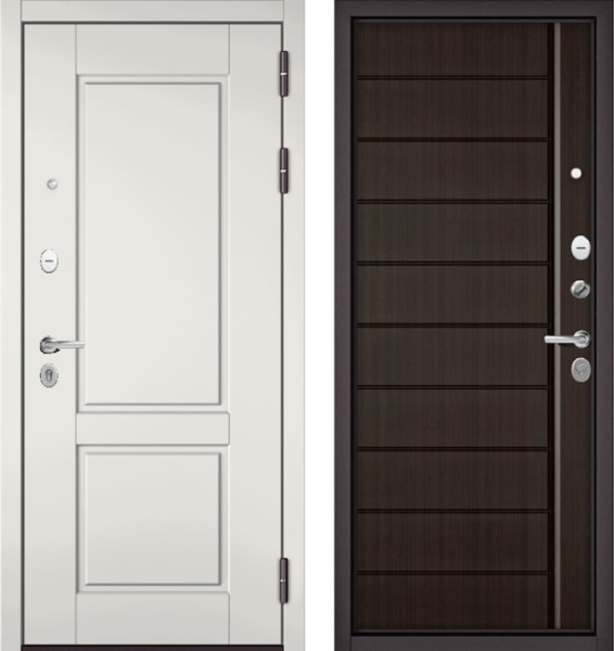 Входная дверь МАСТИНО TRUST MASS 1 Белый матовый / 136 Шоколад ларче